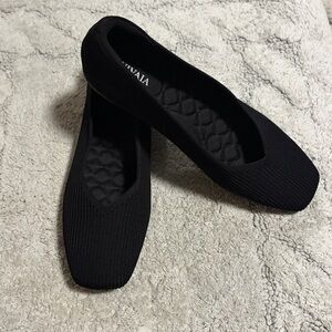 VIVAIA Black Knit Flats 39.5